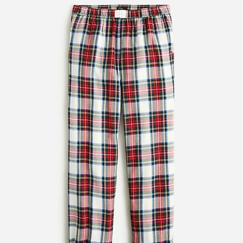 J. Crew Flannel pajama jogger pant in Snowy Stewart tartan - Womens Size M
